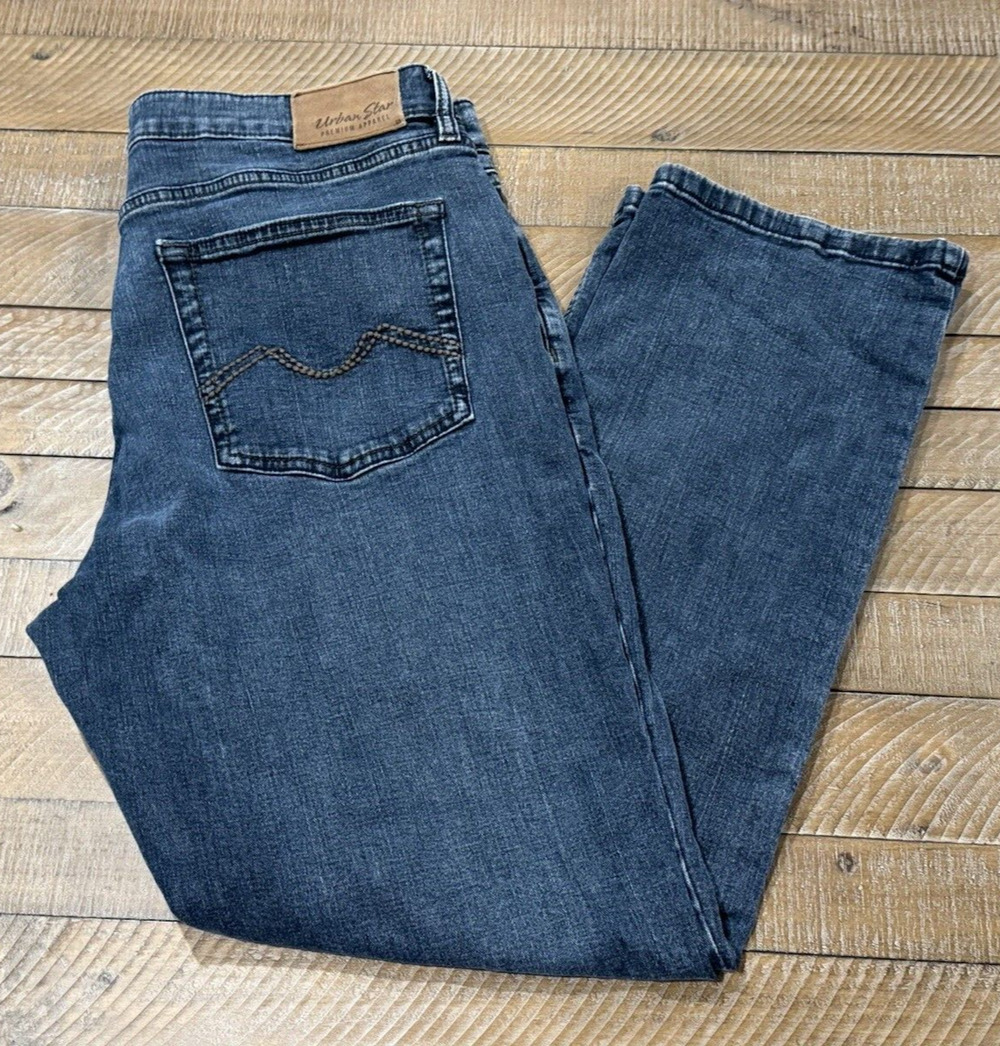 Urban Star Premium Apparel Straight Blue Jeans - Men's Size 36x30